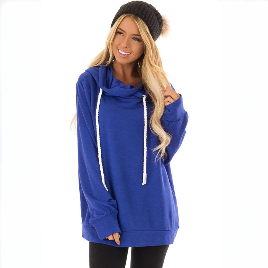 Innovative Charming Women's Autumn Drawstring Hooded Women's Sweater, Sweater
