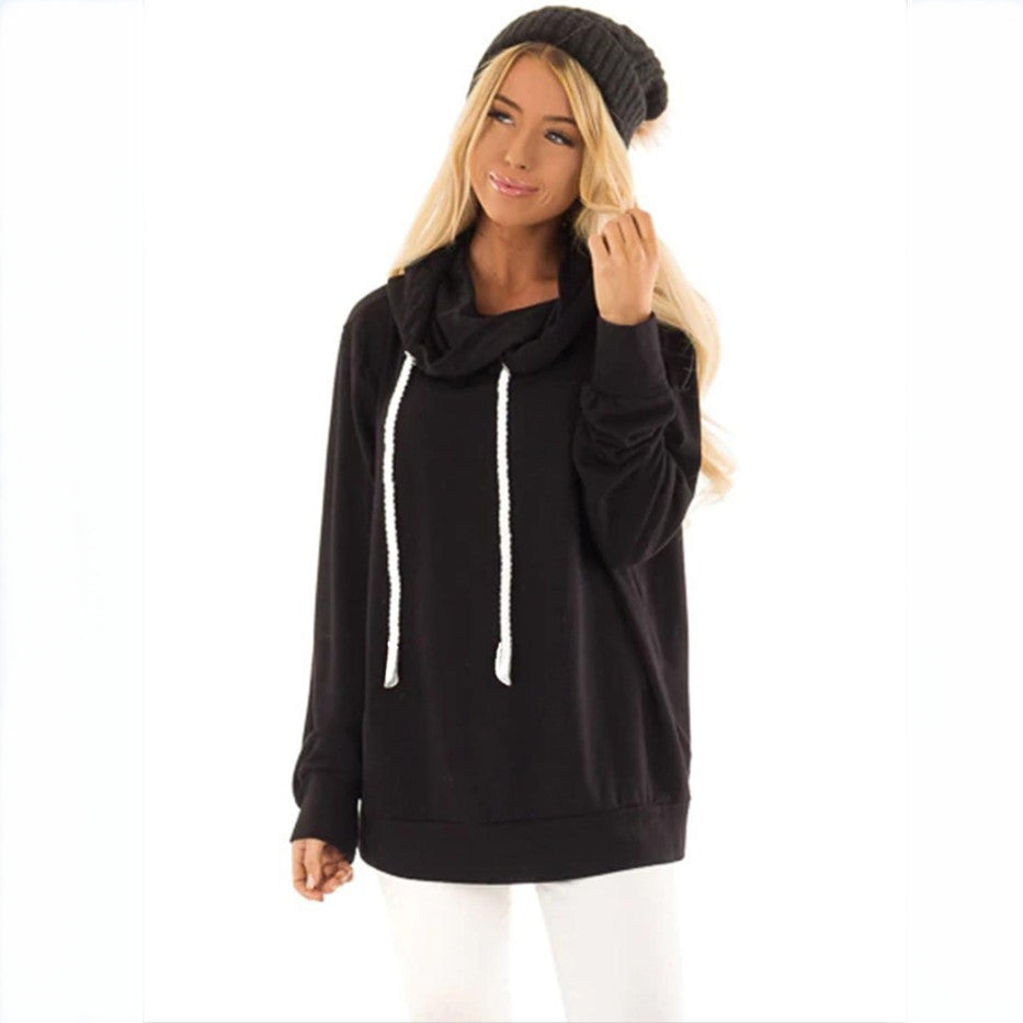 Innovative Charming Women's Autumn Drawstring Hooded Women's Sweater, Sweater