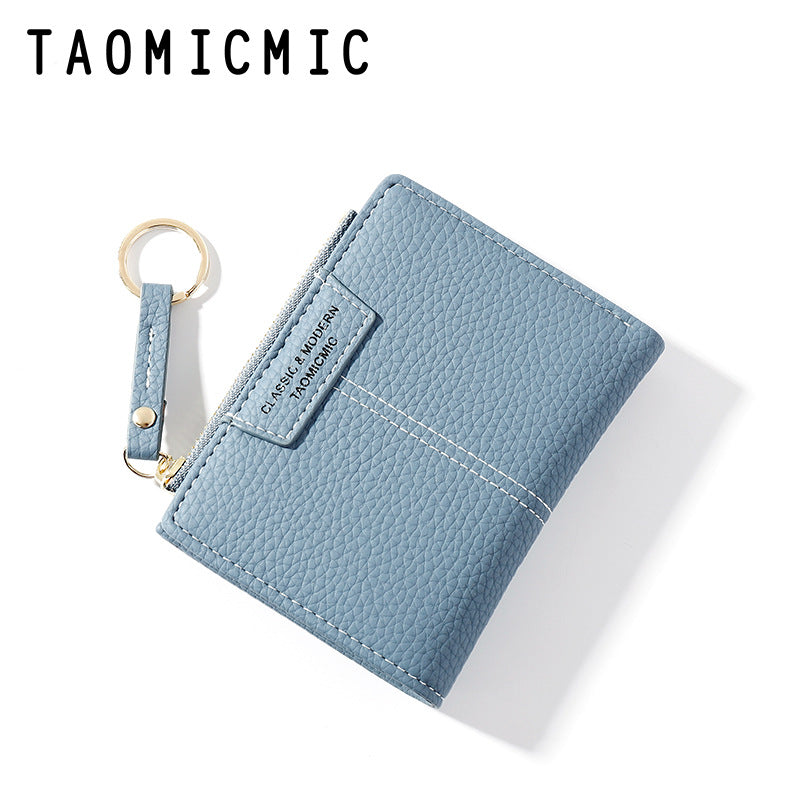 Women's Pattern Short Zipper Two Fold Multiple Ladies Wallets