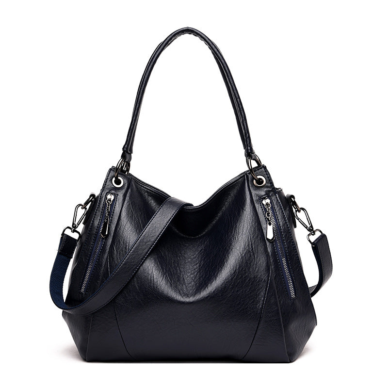 Women's Spring Large Capacity Soft Leather Mother Shoulder Bags