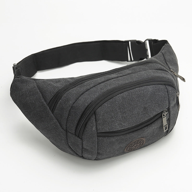 Men's Glamorous Canvas Multifunctional Mobile Cashier Men's Waist Packs