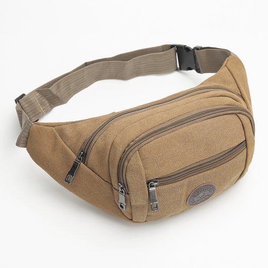 Men's Glamorous Canvas Multifunctional Mobile Cashier Men's Waist Packs