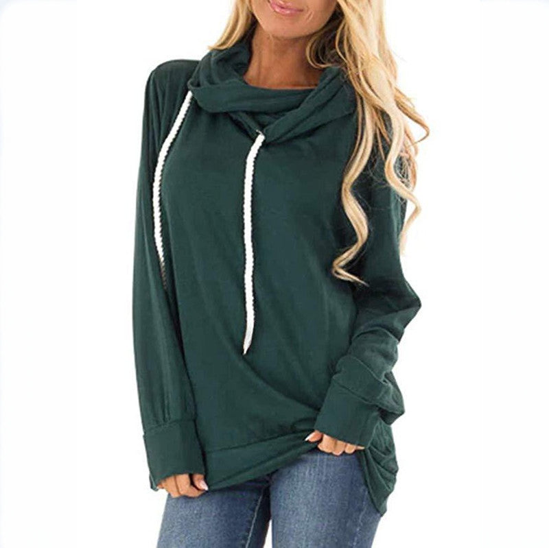 Innovative Charming Women's Autumn Drawstring Hooded Women's Sweater, Sweater