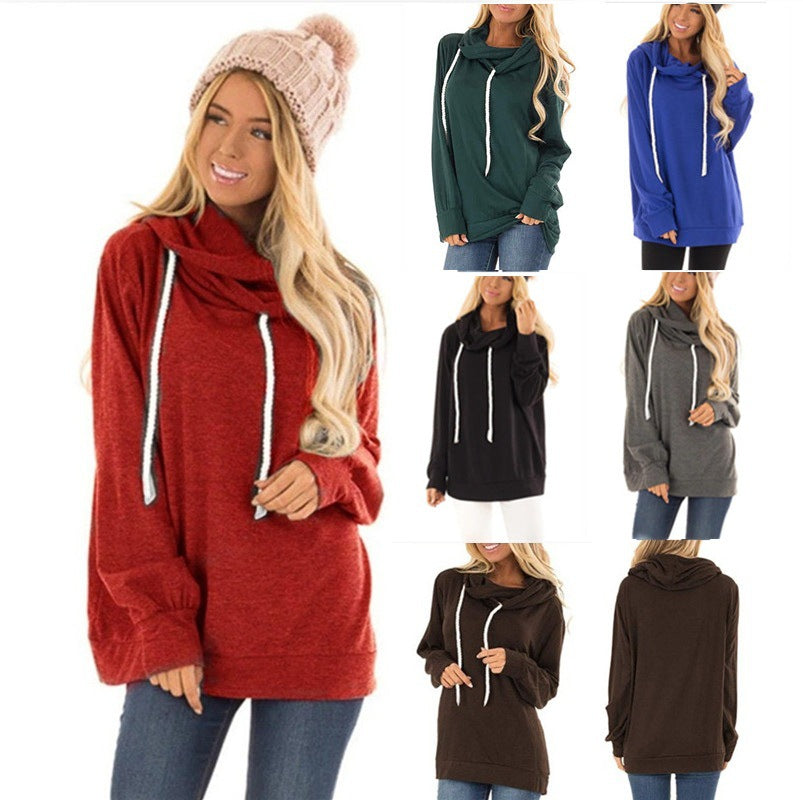 Innovative Charming Women's Autumn Drawstring Hooded Women's Sweater, Sweater