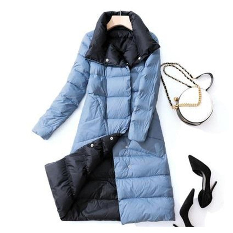 Women's Lightweight Down White Duck Mid-length Slim Jackets
