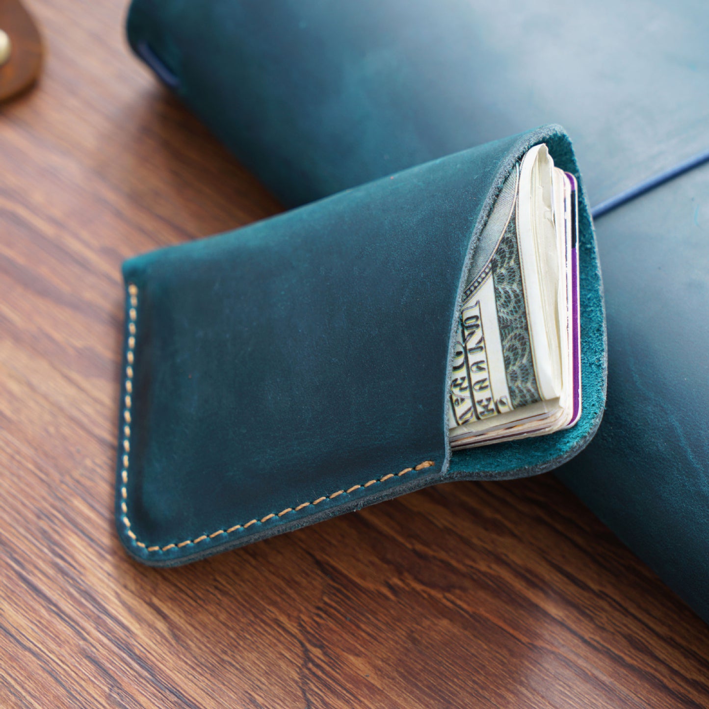 Men's Simple Crazy Horse Leather Vintage Cowhide Card Holder