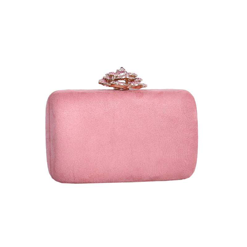 Women's Clutch Banquet Rhinestone Metal Flower Dinner Evening Bags