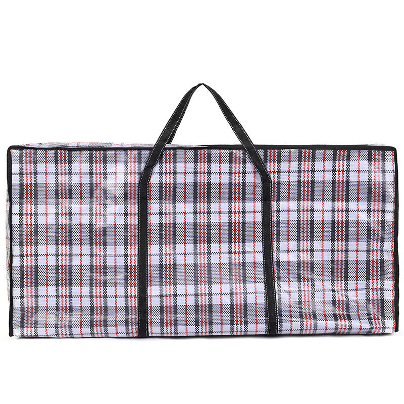 Large Thickened Plaid Packing Woven Zero Travel Bags