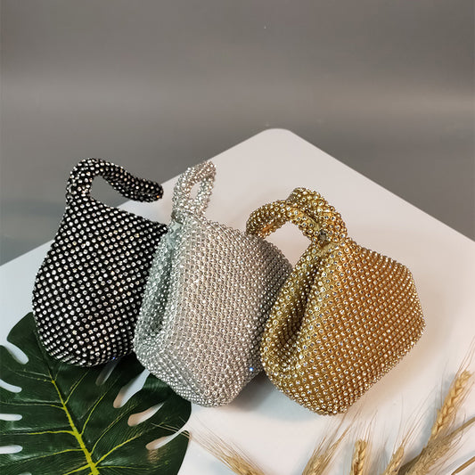 Women's Mine Triangle Round Hand Dinner Pouch Handbags