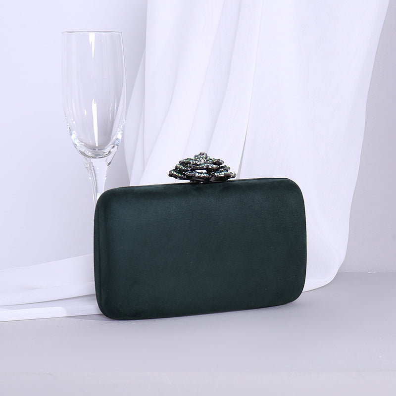 Women's Clutch Banquet Rhinestone Metal Flower Dinner Evening Bags