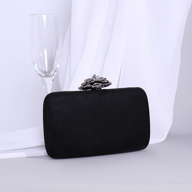 Women's Clutch Banquet Rhinestone Metal Flower Dinner Evening Bags