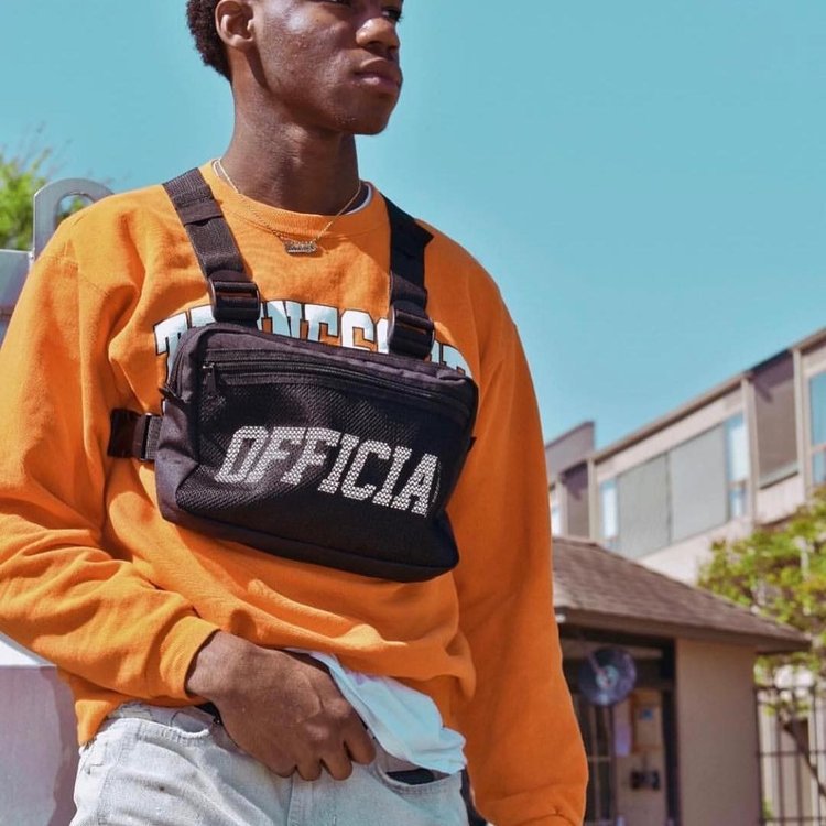 Women's & Men's & Trendy Cool Letter Printing Skills Men's Chest Bags