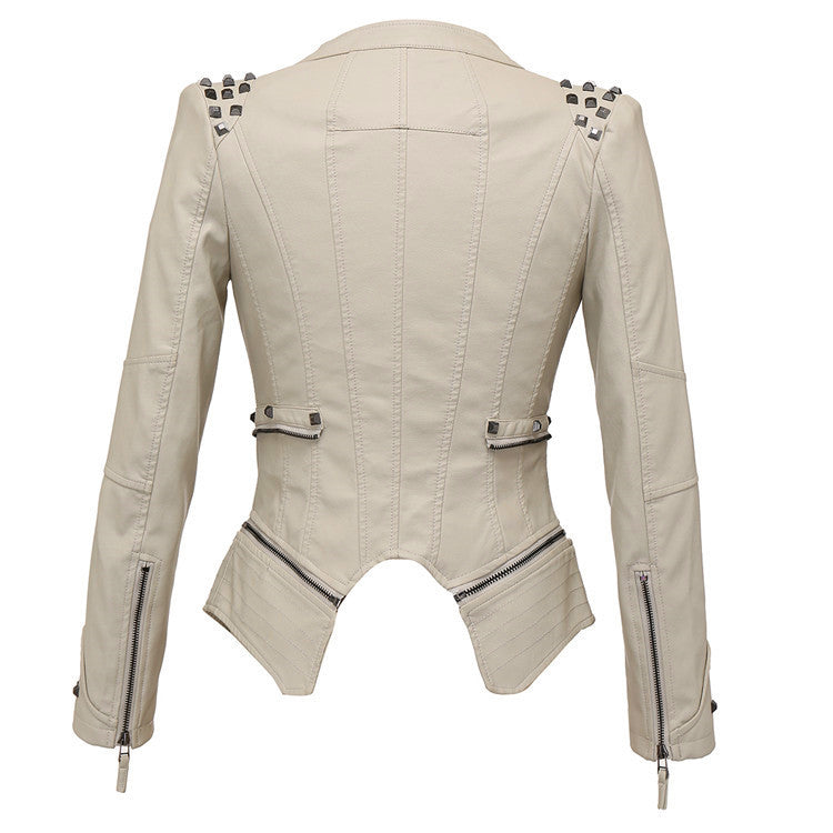 Fit Waist Trimming Versatile Motorcycle Multicolor Jackets