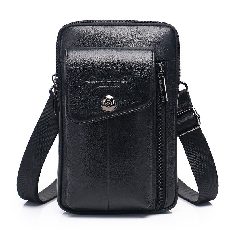 Men's Cell Leather Mini Cross Body Vintage Men's Waist Packs
