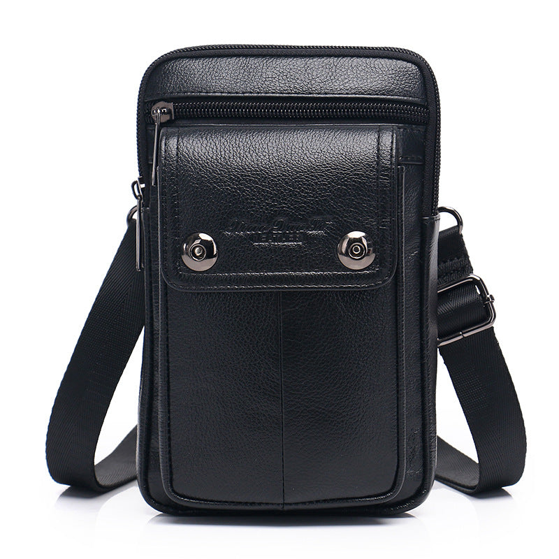 Men's Cell Leather Mini Cross Body Vintage Men's Waist Packs