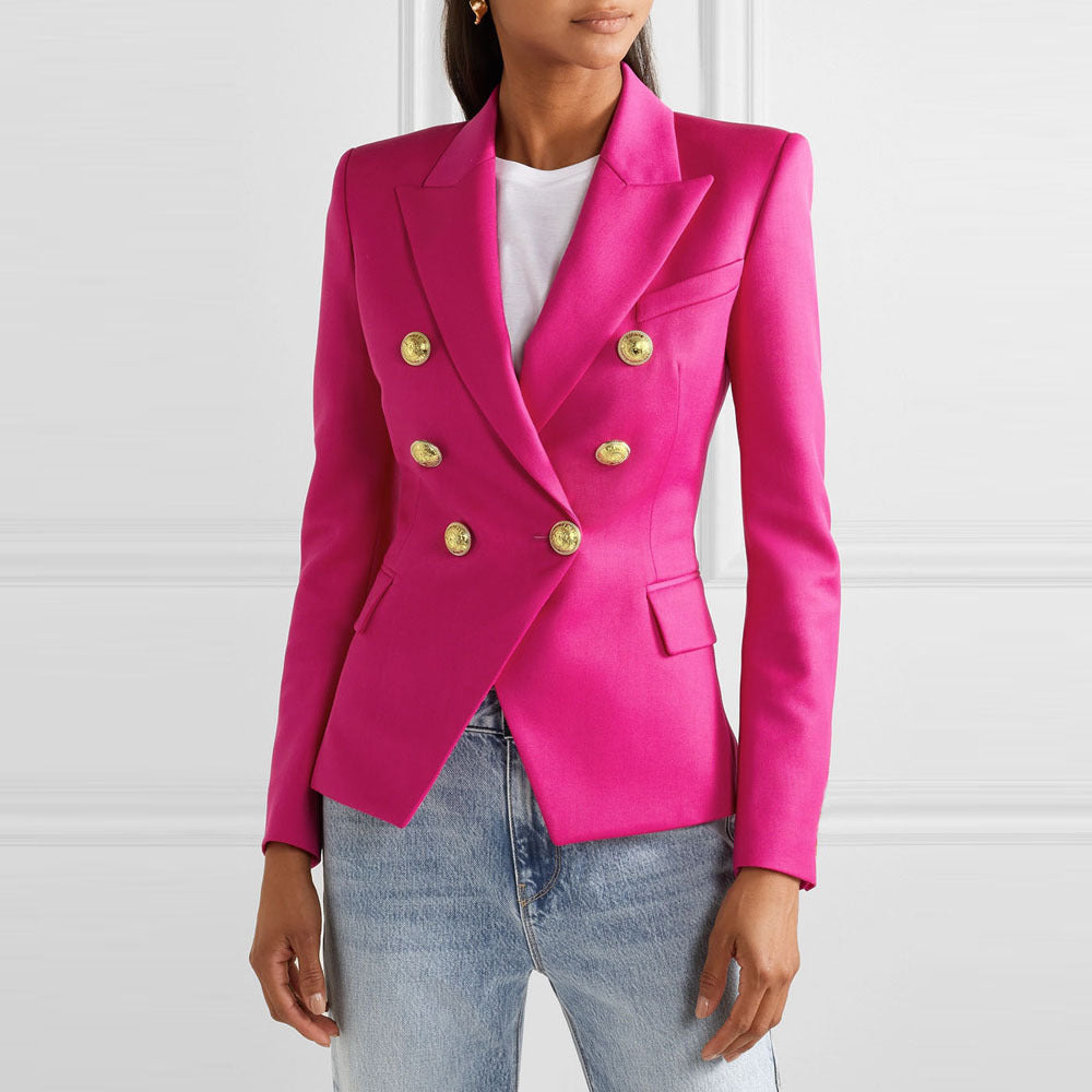 Women's Pretty Small Fashion Double Breasted Blazers