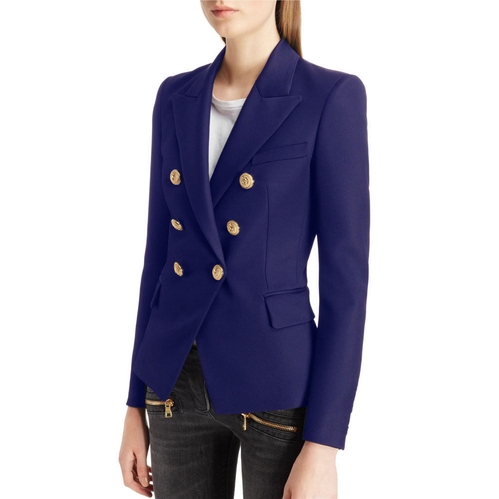 Women's Pretty Small Fashion Double Breasted Blazers