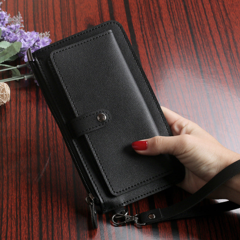 Women's Long Multiple Slots Zipper Hasp Clutch Ladies Wallets