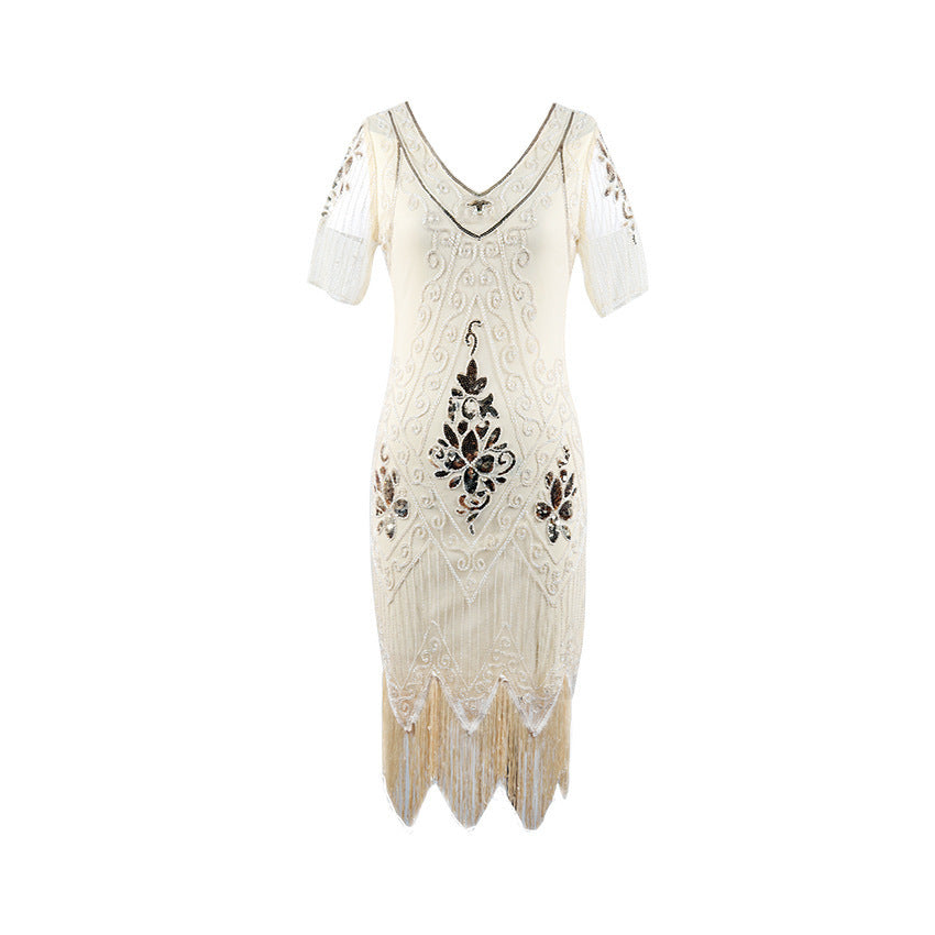 Women's Charming Stylish Sequined Dress Vintage Wedding Dresses