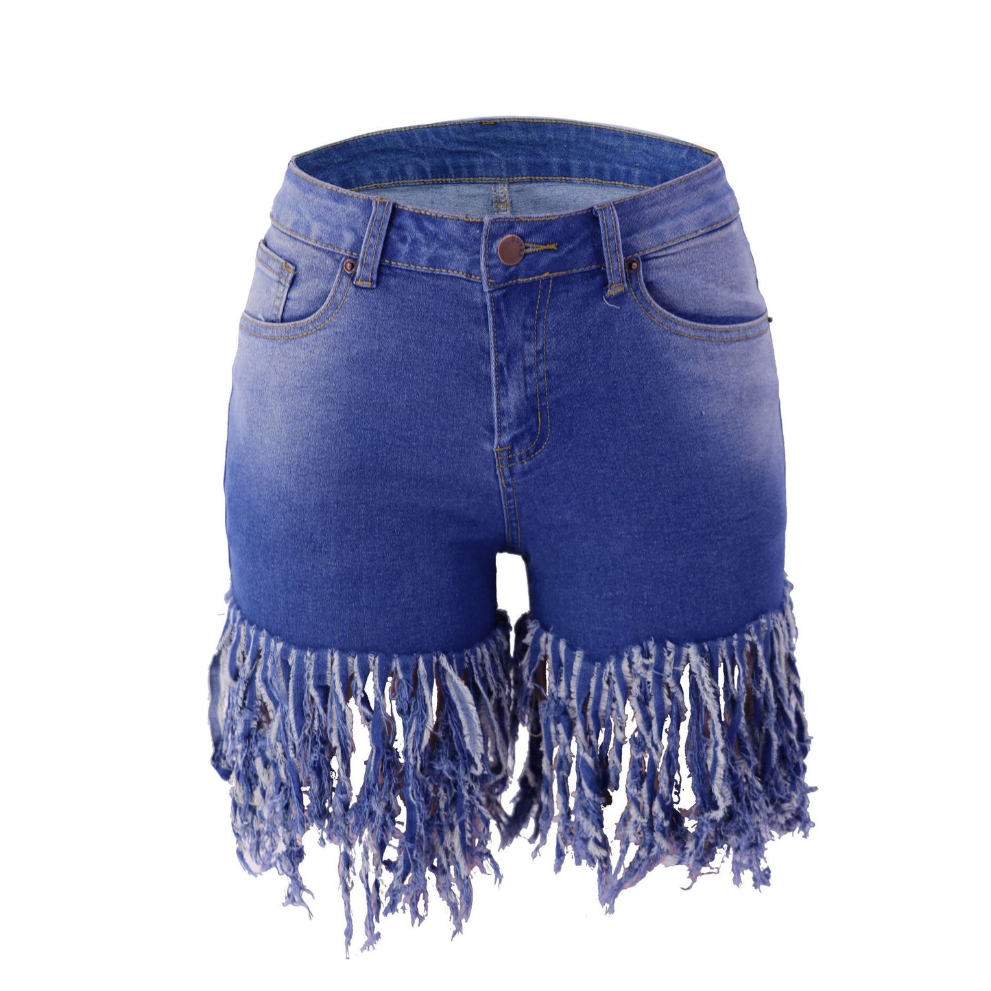 Glamorous Women's Springtide Flow Tassel Denim Shorts
