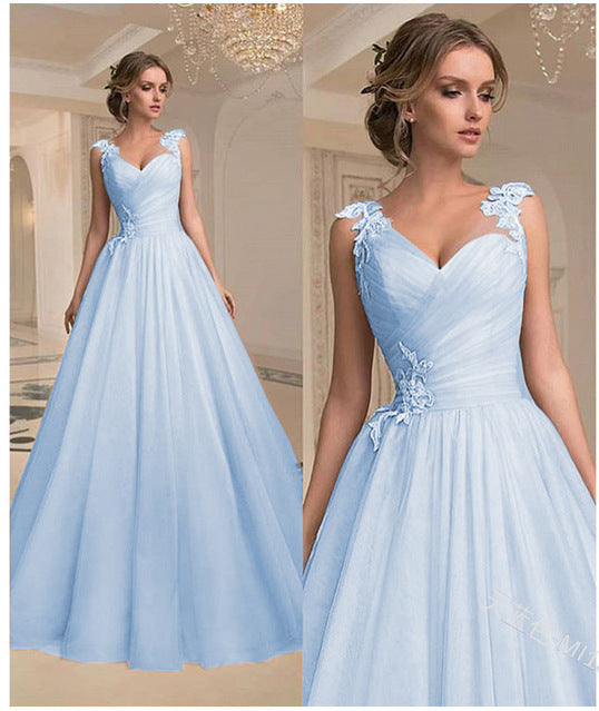 Women's Autumn Dress Collar Fashion Mesh Long Dresses