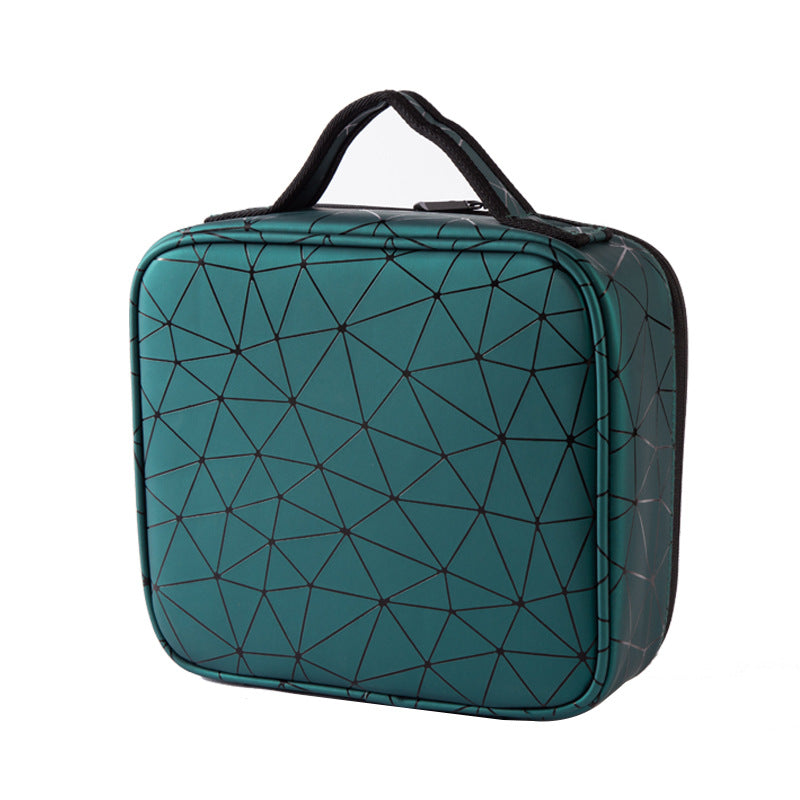 Rhombus Waterproof Partition Large Capacity Portable Cosmetic Bags