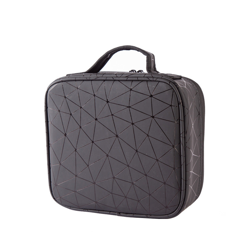 Rhombus Waterproof Partition Large Capacity Portable Cosmetic Bags