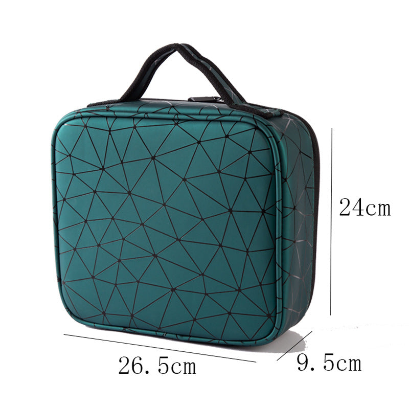 Rhombus Waterproof Partition Large Capacity Portable Cosmetic Bags