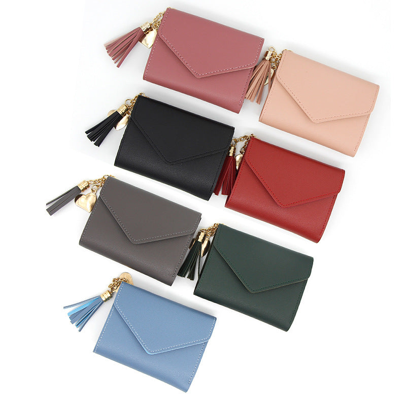 Women's Glamorous Versatile Simple Clutch Short Ladies Wallets