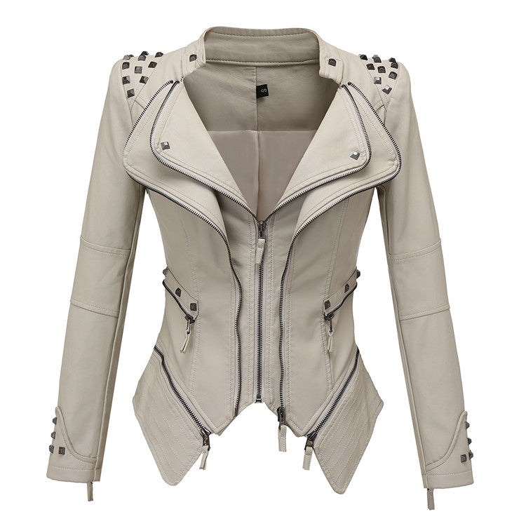 Fit Waist Trimming Versatile Motorcycle Multicolor Jackets