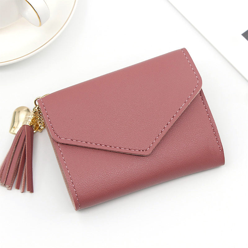 Women's Glamorous Versatile Simple Clutch Short Ladies Wallets