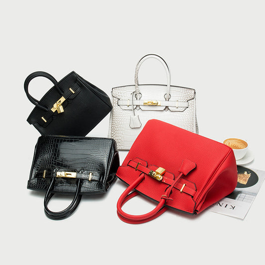 Women's Fashion Litchi Pattern Alligator Print Shoulder Bags