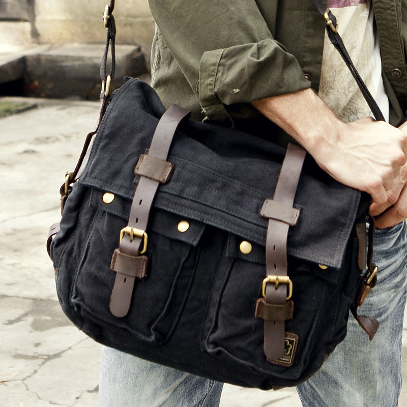 Men's S. C. Cotton Simple Canvas Men's Messenger Bags