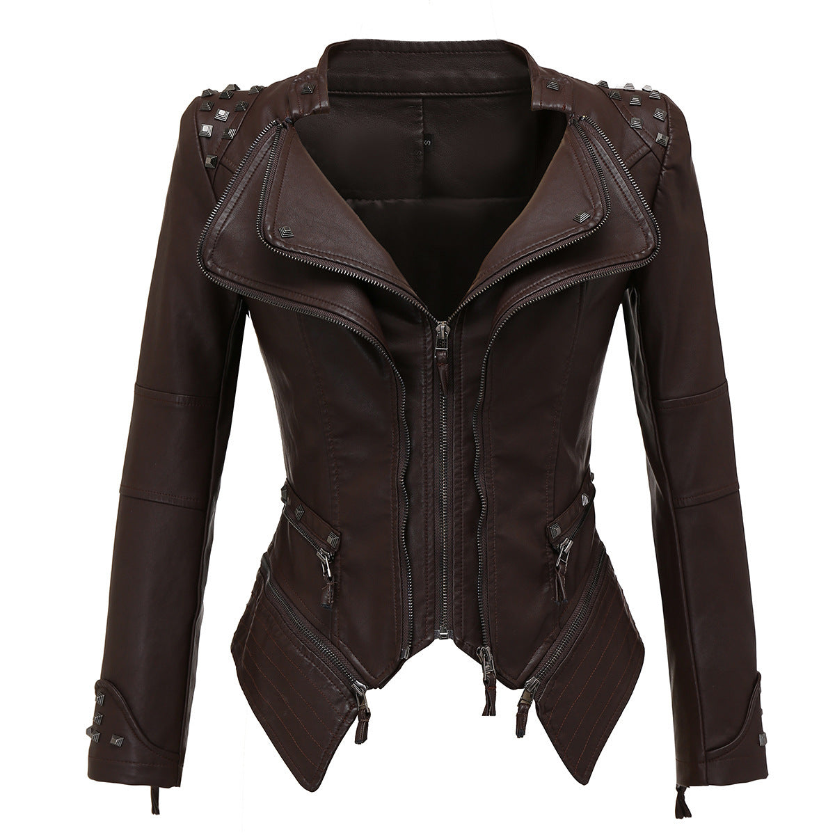 Fit Waist Trimming Versatile Motorcycle Multicolor Jackets