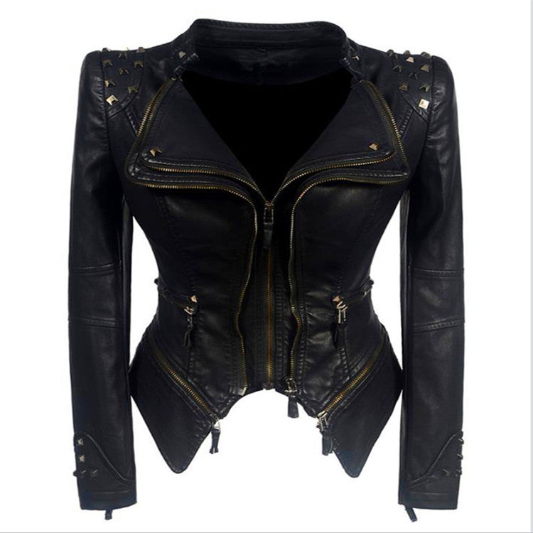 Fit Waist Trimming Versatile Motorcycle Multicolor Jackets