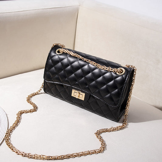 Women's Fashion Trendy Rhombus Chain Classic Style Crossbody Bags
