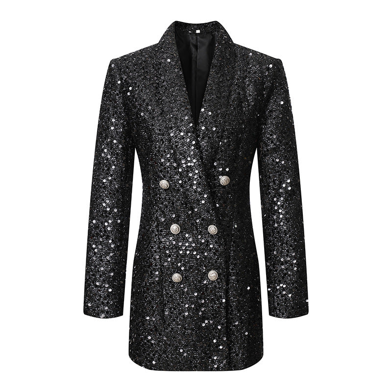 Women's New Graceful Fashion Temperament Sequined Blazers