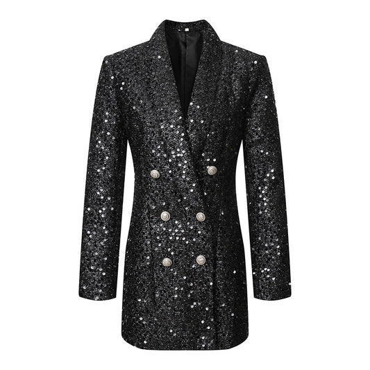 Women's New Graceful Fashion Temperament Sequined Blazers