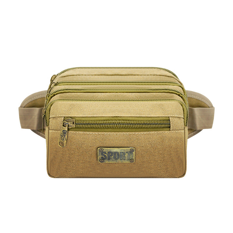 Men's Leisure Washed Canvas Cell Fair Men's Waist Packs