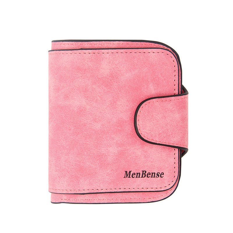 Women's Short Korean Matte Leather Cute Refreshing Ladies Wallets