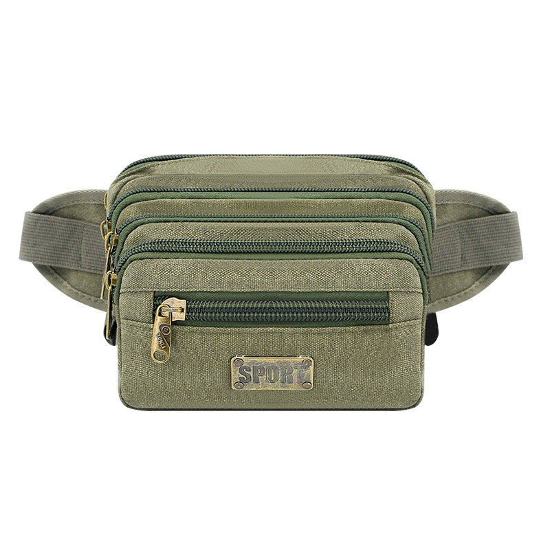 Men's Leisure Washed Canvas Cell Fair Men's Waist Packs