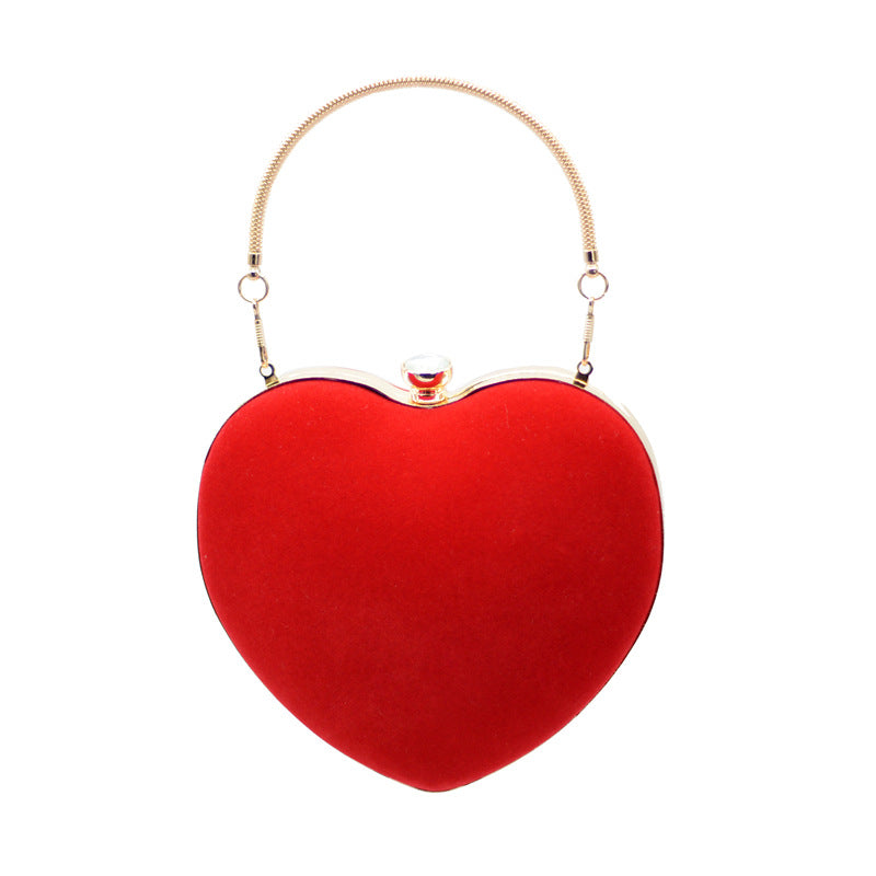 Women's Veet Heart Dinner Shaped Banquet Evening Bags