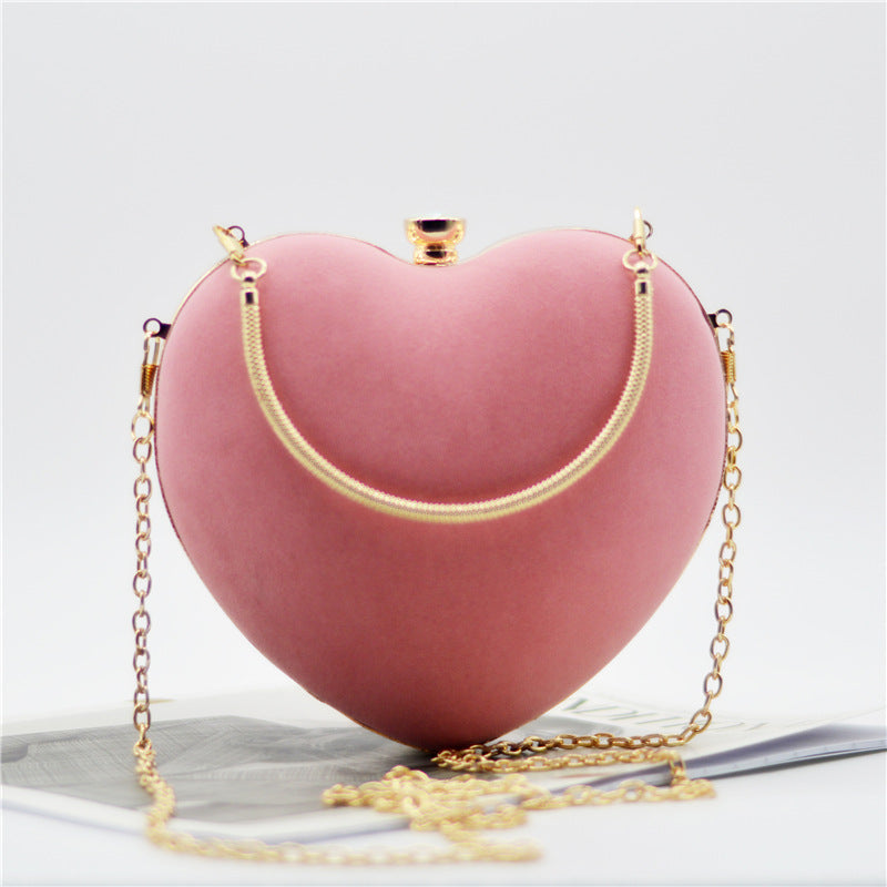 Women's Veet Heart Dinner Shaped Banquet Evening Bags