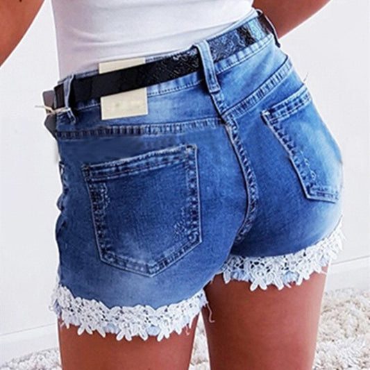 Charming Innovative Autumn Stretch Lace Denim Women's Jeans