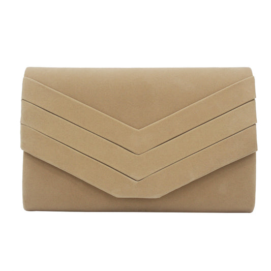Flannel Three V Folding Fashion Clutch Evening Bags
