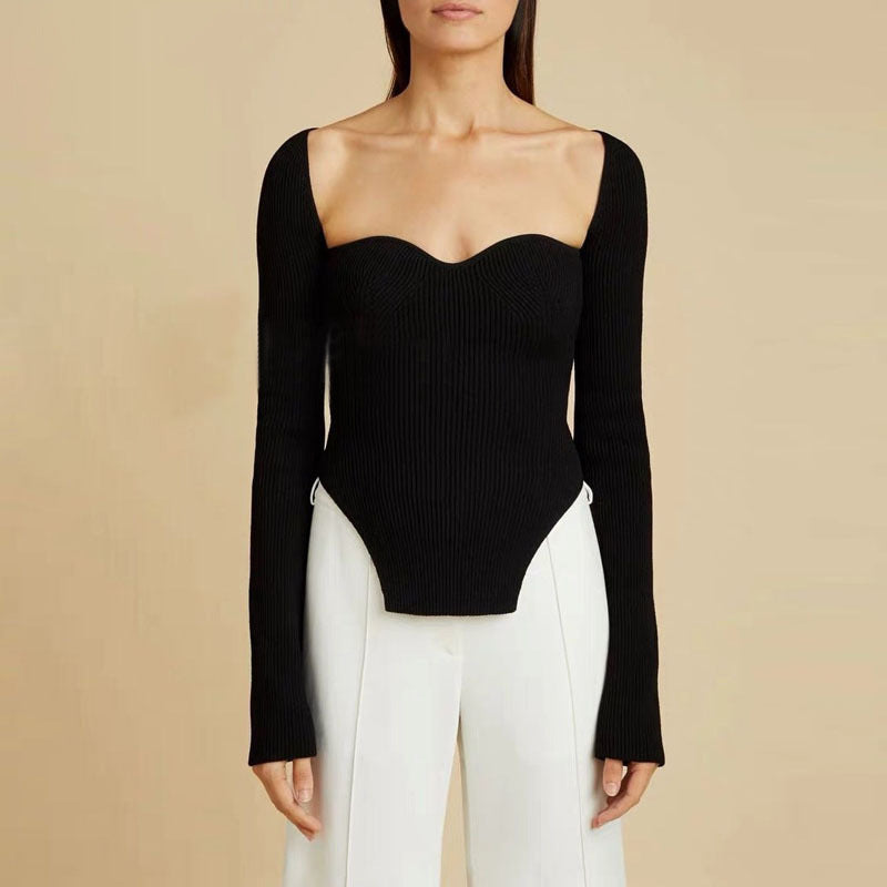 Niche Design Knitted Autumn Sneaky Sexy Sweaters