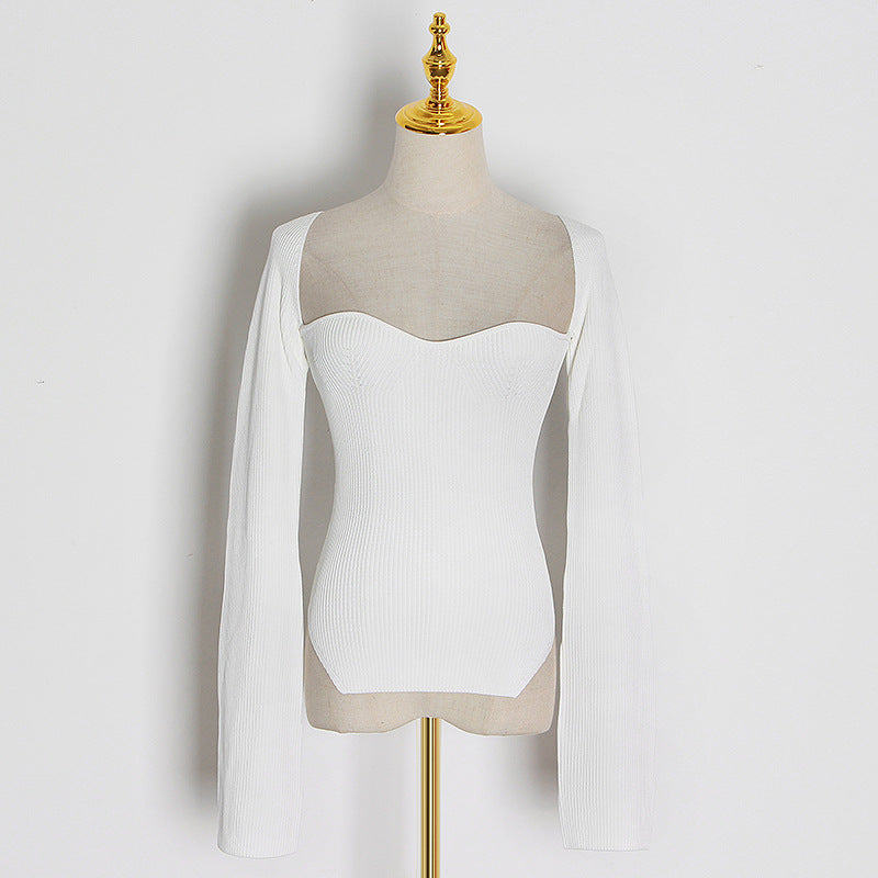 Niche Design Knitted Autumn Sneaky Sexy Sweaters