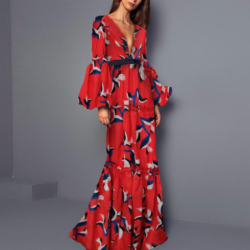 Unique Bohemian Printing Maxi Dress Sexy Dresses