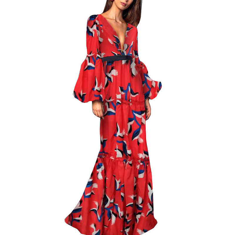 Unique Bohemian Printing Maxi Dress Sexy Dresses