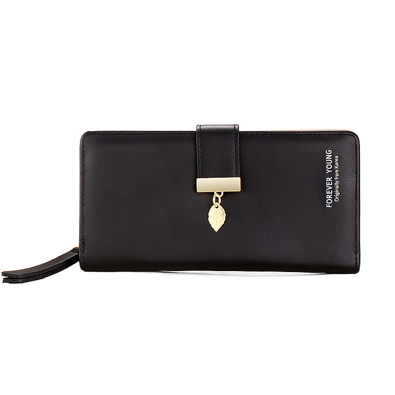 Women's Big Money Position Clutch Zipper Two Ladies Wallets